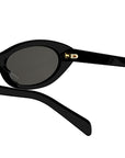 Triomphe Mini Black Oval Sunglasses