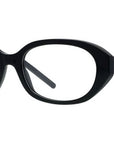 4G Liquid Black Oval Eyeglasses