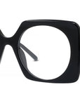 Curvy Black Geometric Eyeglasses
