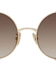 Signature Gold Round Sunglasses
