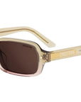 DiorPacific S3I Yellow Rectangular Sunglasses