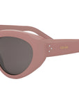 CELINE 3 Dots Solid Rose Cat Eye Sunglasses
