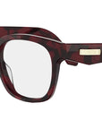 CDiorO S5I Red Havana Squared Eyeglasses