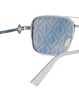 CD Diamond S9U Silver Geometric Sunglasses