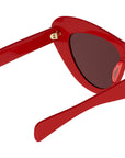 Triomphe Mini HD Red Cat Eye Sunglasses