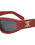 Triomphe Red Geometric Sunglasses