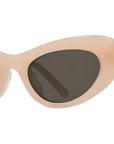 Slim Pink Oval Sunglasses