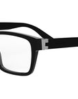Aluminium Black Rectangular Eyeglasses