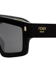 Fendi Roma Black Geometric Sunglasses