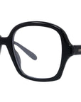 Slim Black Geometric Eyeglasses