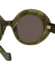 Anagram Green Oval Sunglasses