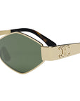 Metal Triomphe Gold Geometric Sunglasses
