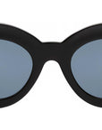 Slim Black Geometric Sunglasses