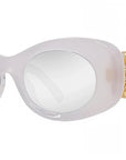 Anagram White Oval Sunglasses