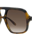 Slim Tortoise Pilot Sunglasses