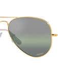 Aviator Chromance RB3025 9196G4 Gold Green
