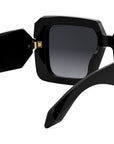 Serpenti Black Geometric Sunglasses