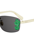 Dior Clover S1U Gold Rectangular Sunglasses