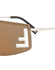 Fendi Sport Gold Rectangular Sunglasses