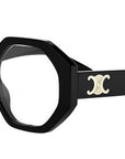 Triomphe Black Geometric Eyeglasses