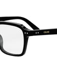 CELINE Thin Black Square Eyeglasses