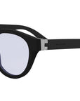Aluminium Black Pantos Eyeglasses