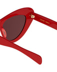 Triomphe Mini HD Red Cat Eye Sunglasses