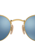 Round Flat Lenses RB3447N gold blue