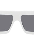 CELINE Monochroms White Rectangular Sunglasses