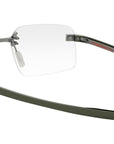 Flex Silver Geometric Eyeglasses