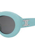 Triomphe Blue Round Sunglasses