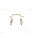 DiorBlackSuitO S3U Gold Square Eyeglasses