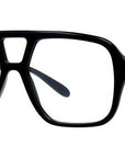 Slim Black Pilot Eyeglasses
