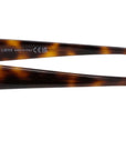 Slim Havana Geometric Sunglasses