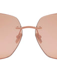 Serpenti Viper Rose Gold Geometric Sunglasses