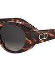 DiorGlow B3I Havana Oval Sunglasses
