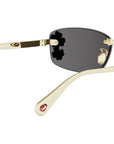 Dior Clover S1U Gold Rectangular Sunglasses