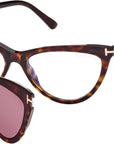 Clip-on FT5896-B 052 Dark Havana