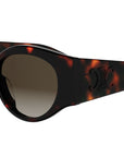 Triomphe Stamp Havana Round Sunglasses