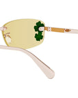 Dior Clover S1U Rose Gold Rectangular Sunglasses