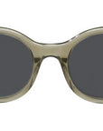 Slim Green Round Sunglasses