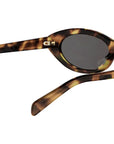 Triomphe Mini Havana Oval Sunglasses