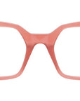 Thin Red Geometric Eyeglasses