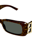 Dynasty Rectangle BB0096S 002 dark havana