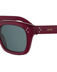 CELINE 3 Dots Red Square Sunglasses