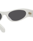 Signature White Geometric Sunglasses
