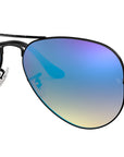 Aviator Flash Lenses Gradient RB3025 002/4O Black Blue