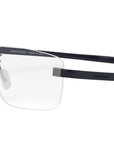 Flex Silver Rectangular Eyeglasses