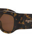 DiorNuit S1I Shiny Havana Geometric Sunglasses