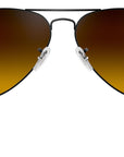 Aviator Flash Lenses Gradient RB3025 002/4O Black Blue